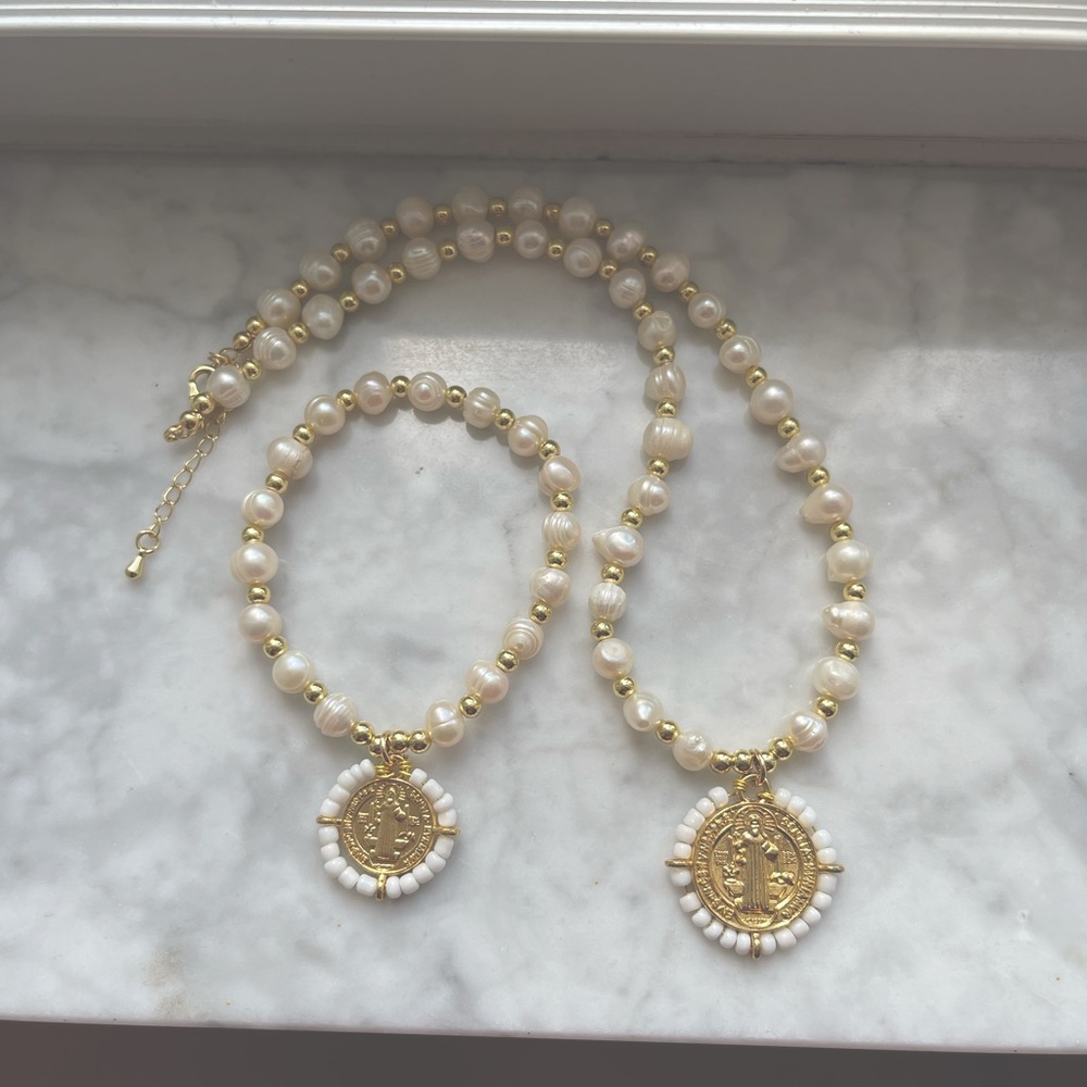 Medalla de San Benito bracelet necklace- religious jewelry-religious authentic